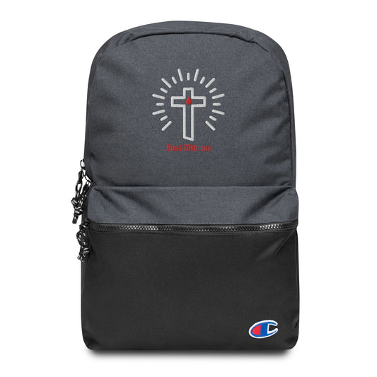 Embroidered JUST WITNESS 🩸 Champion Backpack