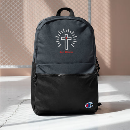 Embroidered JUST WITNESS 🩸 Champion Backpack